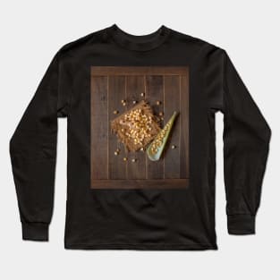 corn cob raw on wood Long Sleeve T-Shirt